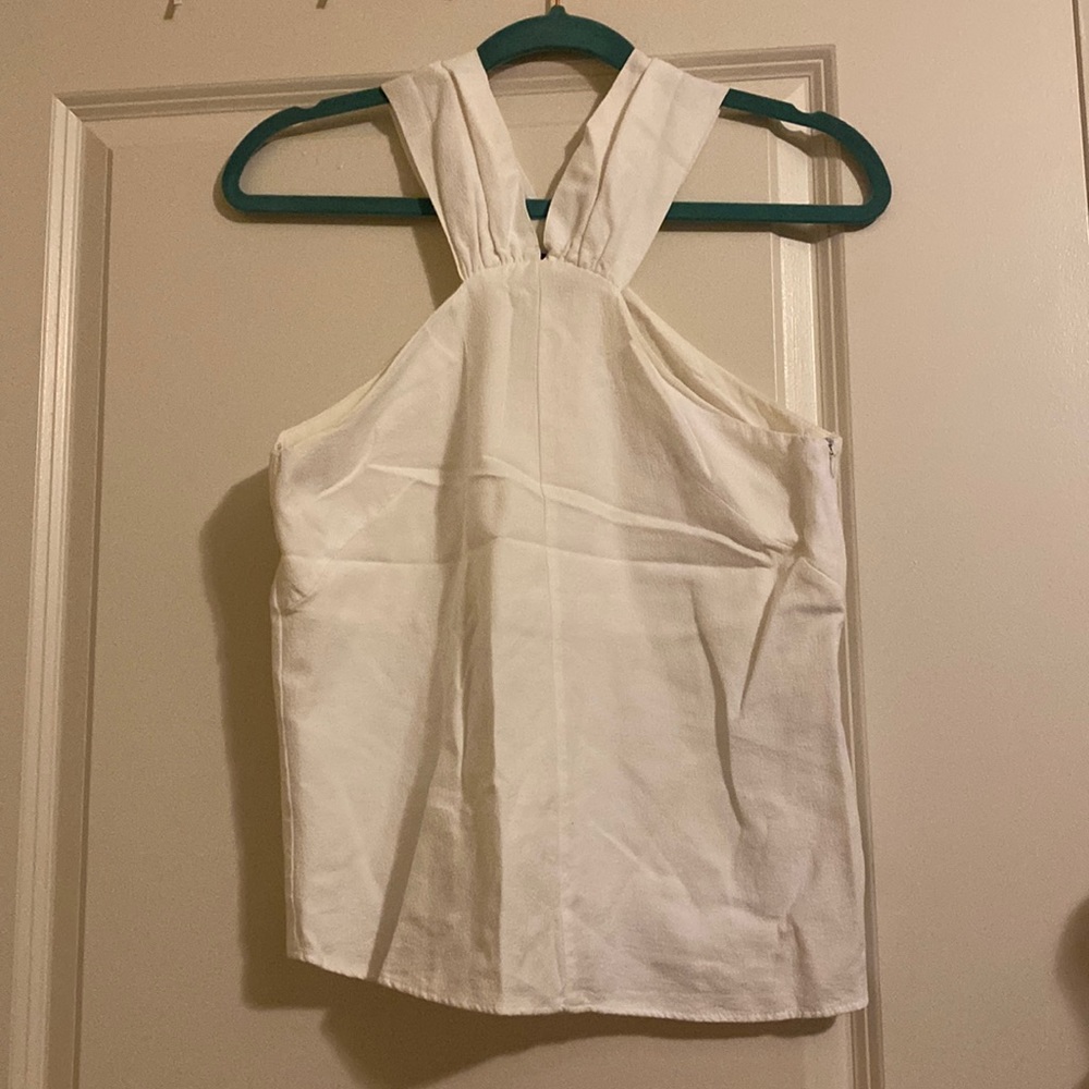 White boutique halter top